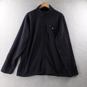 Cricquet Mens Black Full Zip Fleece Golf Shirt Jacket XL Athletic Performance